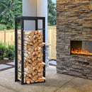 Portalegna Legnaia in Ferro 40x25x100 cm da Interno Max 100Kg  Nero