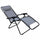 Zero Gravity Reclining Folding Liegestuhl 88x65x110 h cm in Stahl und hellgrauem Textilene