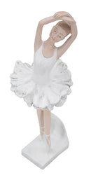 Ballerina Dicy 8x8x23 cm in Resina Bianco