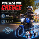 Moto da Cross Elettrica per Bambini 6-12 Anni 24 V 120x58x71,5 cm con Motore 180 W e Pneumatici in Gomma 30 cm Blu      