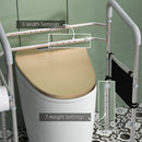 Supporto Water con Braccioli per Anziani e Disabili 67,5x49x68-82 cm con 2 Piedini a Ventosa Argento