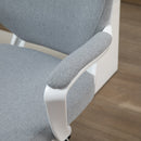 Sedia Operativa da Ufficio 62x69x92-102 cm in Tessuto Effetto Lino Grigia