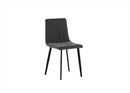 Set 4 Sedie Ariel 46x55x87,5 cm in Tessuto Easy-Clean Grigio Scuro       