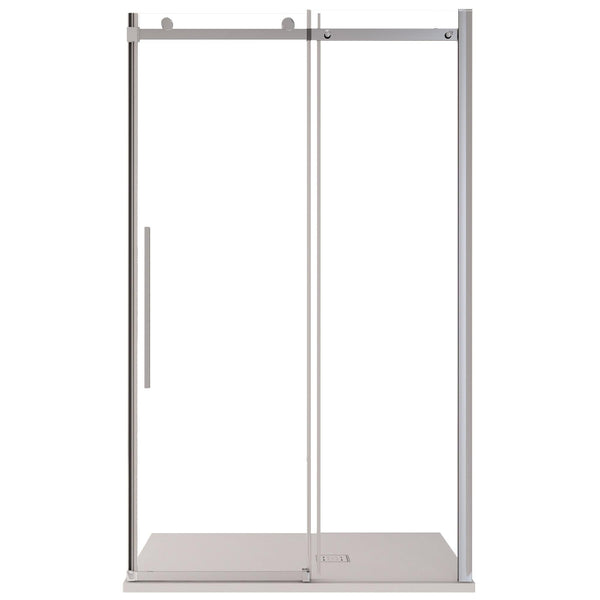 Duschwandtür 1 Schiebetür in transparentem Kristall 8 mm H195 Bonussi Selina Verschiedene Größen prezzo