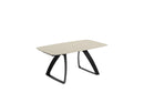 Tavolo Allungabile Barrel 90x180-240x76 cm Top in Ceramica Sabbia