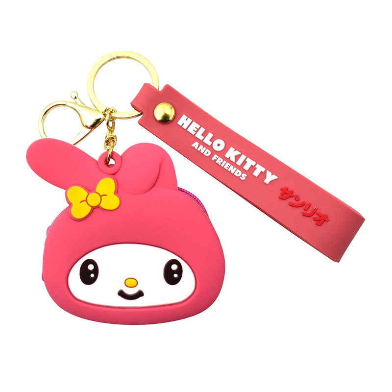 Set 24 Portamonete Hello Kitty per Bambini in Silicone Rosa e Bianco