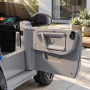Auto Elettrica Polizia per Bambini 3-6 Anni 12 V 98x60x45 cm con Telecomando Sirena e Musica in PP Grigio      