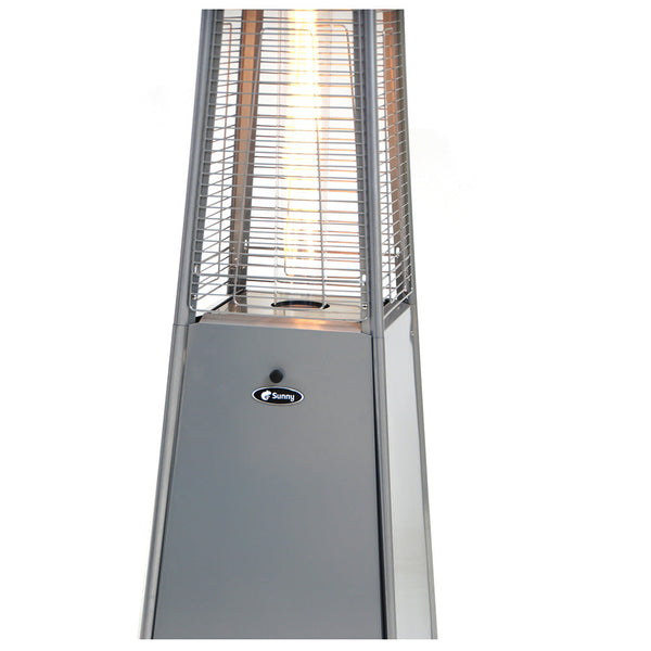 Grauer LPG-Gaspyramidenofen für den Außenbereich 9 kW sconto