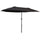 Doppelter Gartenschirm 460 x 270 x 240 cm aus Stahl und schwarzem Polyester
