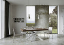 Tavolo Allungabile 180-284x90x77 cm Volantis Noce Telaio Bianco 