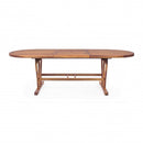 Tavolo Allungabile Ovale Double 180/240x100x74 h cm in Legno di Acacia Marrone