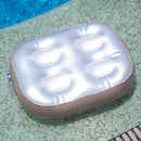 Kit 2 Cuscini Gonfiabili per Vasca Idromassaggio Bianco Perla e Champagne