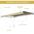 Tenda da Sole Avvolgibile a Braccio a Parete 3,5x2,5m Grigio e Giallo