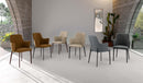 Set 4 Sedie Sophia 53,5x62,5x80 cm in Tessuto Easy-Clean Marrone       