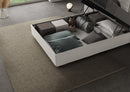 Letto 1 Piazza E Mezzo Imbottito in Similpelle Antea Large Bianco Varie Misure