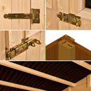 Casetta Box da Giardino 2,4x1,6 m con Pavimento in Legno Picea Massello 16mm Eden