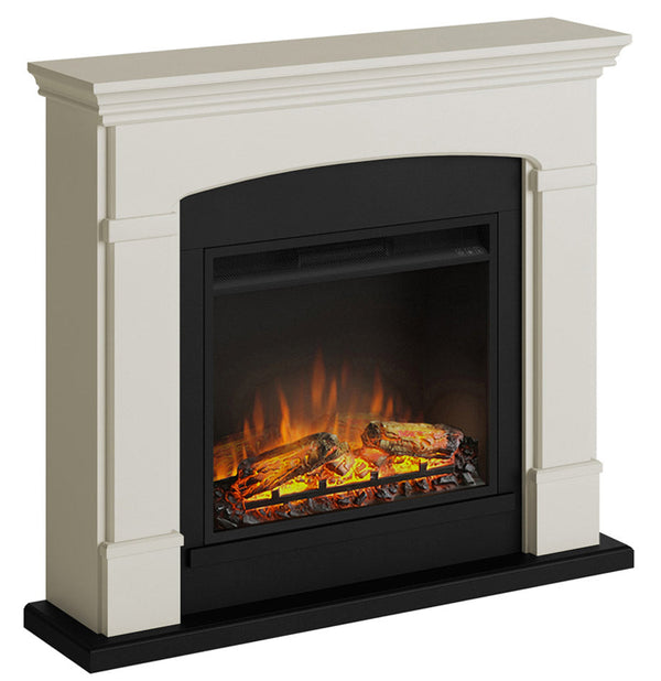 sconto Elektrischer Bodenkamin Flammeneffekt 1500W Tagu Helmi Cremeweiß