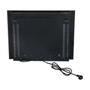 Camino Elettrico da Incasso 66x52 cm 1800W con Timer Effetto Fiamma Nero 