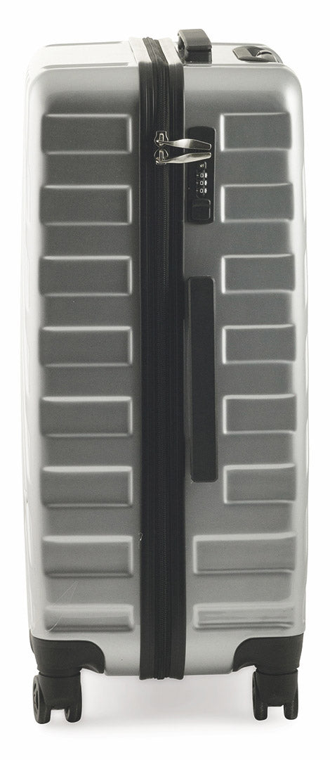 Set 2 Valigie Trolley Rigide in Policarbonato 4 Ruote TSA Soriani Silver