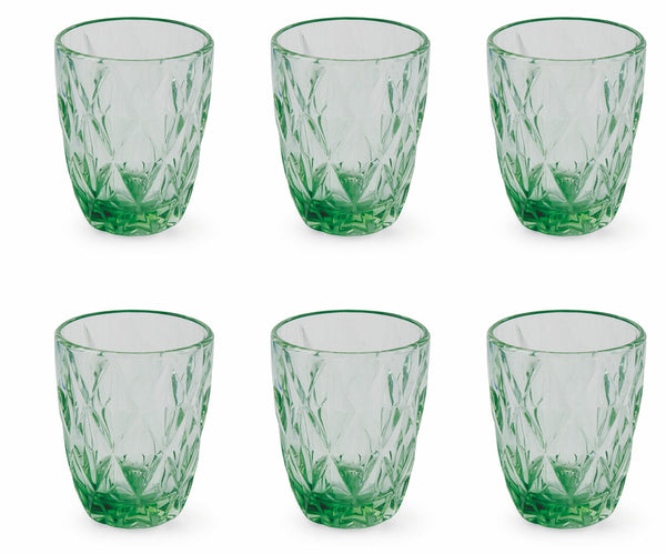 Set 6 Gläser Ø8x10 cm in Glas Villa d'Este Home Tivoli Quartz Verdi prezzo