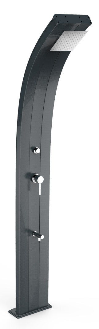 Doccia Solare da Giardino 40L Miscelatore Temporizzato e Lavapiedi Arkema Dada Grigio Antracite online