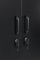 Armadio 2 Ante 50x80x185 cm Cambridge in Acciaio Nero