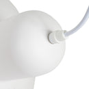 Lampada Design a Sospensione Corpo in Metallo Bianco Ø34,5x28 cm 