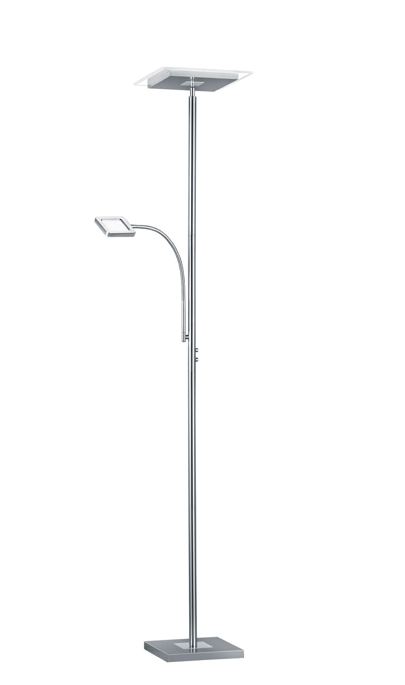 Piantana da Interno a LED in Metallo Nickel Opaco