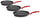 Set 3 Pfannen Ø20-24-28 cm aus Olympia Love Antihaft-Aluminium-Druckguss