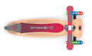 Monopattino 3 Ruote a LED Pieghevole 3 Altezze Max 50 Kg Globber Primo Foldable Wood Rosso