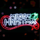 Scritta Luminosa Merry Christmas 100x45 cm Multicolore 288 LED IP44 Uso Esterno