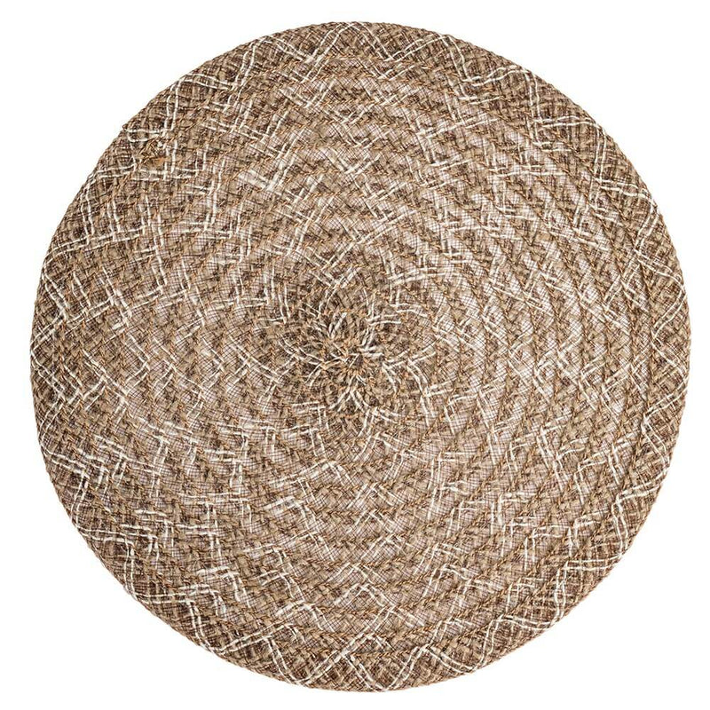 Set 4 Tovagliette Ø38x0,3 cm  in Lino e Poliestere VdE Tivoli 1996 Shades of chocolate