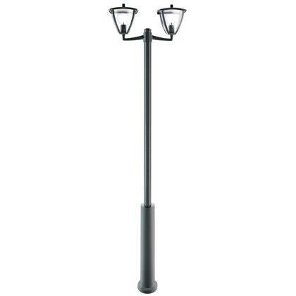 Palo Alto Gartenlampe 2 Lichter E27 in grauem Sovil-Aluminium acquista