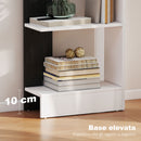 Libreria Moderna Salvaspazio 45x21x170 cm a 5 Ripiani in Legno Bianco e Nero      