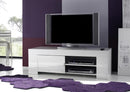Mobile TV 1 Porta 2 Nicchie 140x50x45cm TFT  Eos Bianco Lucido