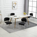 Set 4 Sedie in Metallo e Poliestere  Nere