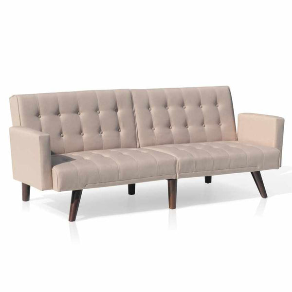 Schlafsofa 192 x 75 x 76 cm in beigem Stoff online