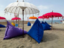 Poltrona a Sacco Pouf Sdraio in Acrilico Pomodone Milk Grigio