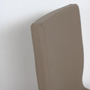 Sedia 40/44x42x86 cm Aury gambe Antracite in Similpelle Tortora