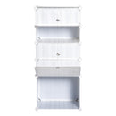 Armadio Guardaroba Scarpiera Modulare 5 Vani Bianco 49x37x108 cm 