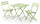 Set aus Couchtisch und 2 klappbaren Gartenstühlen aus Kraus Tiziano Green Steel
