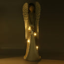 Angelo in Resina con Led oro cm 22x15xh66