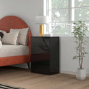 Cassettiera 4 Cassetti 55x33x80 cm Design Moderno e Multiuso in Legno Nero      