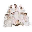 Natività resina bianco cm 23x12,5xh19,5