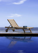 Lettino con Ruote Maryland in Teak