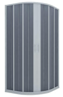 Box Doccia Semicircolare 2 Ante a Soffietto in PVC Apertura Centrale H185 cm Dorini Bianco Varie Misure