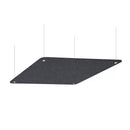 Pannello Fonoassorbente da Soffitto con Kit di 4 Cavetti 100x100 cm Finitura Antracite     