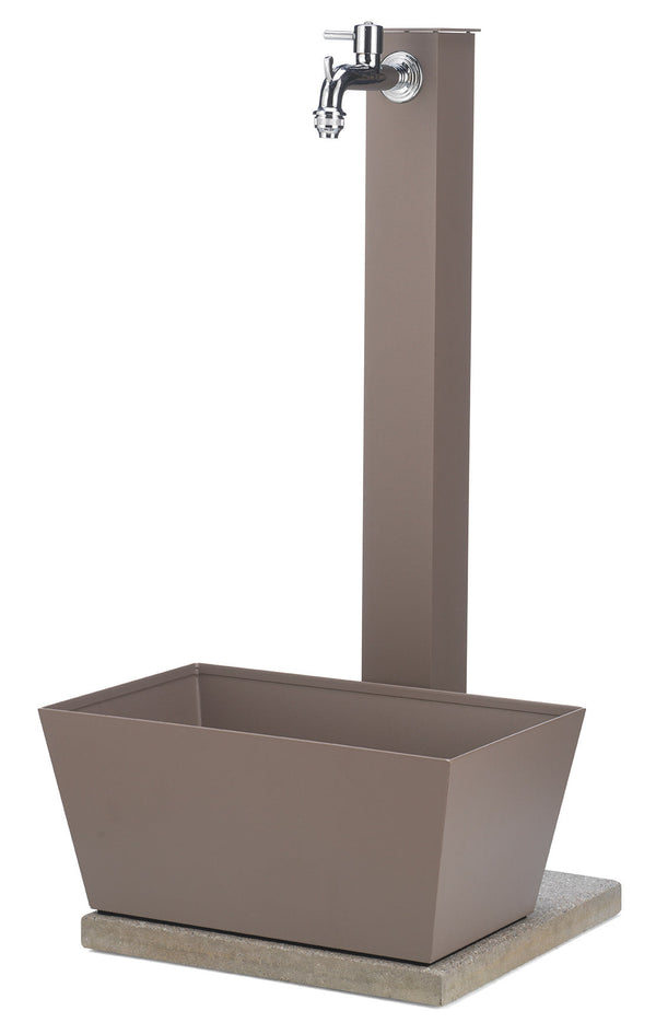 Fontana da Giardino con Rubinetto Vaschetta e Base Belfer 42/QVR Tortora sconto
