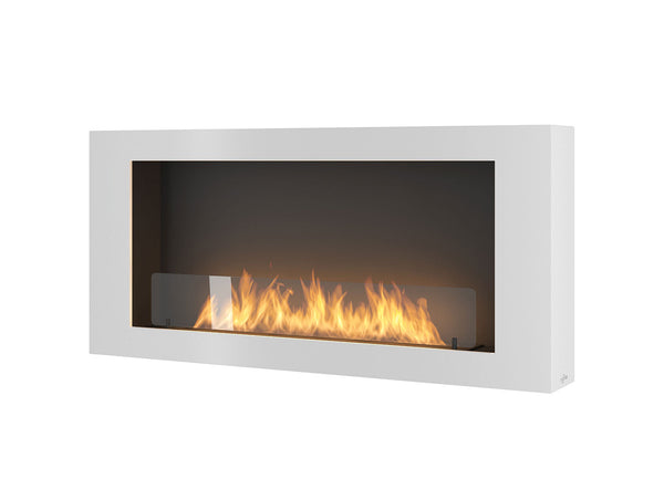 Bioethanol Wandkamin 120x56x16,5 cm Murall 1200 Weiß mit Glas acquista