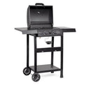 Barbecue a Gas 2 Bruciatori 97,5x49x99h cm Accensione Piezoelettrica in Acciaio Louis Nero
